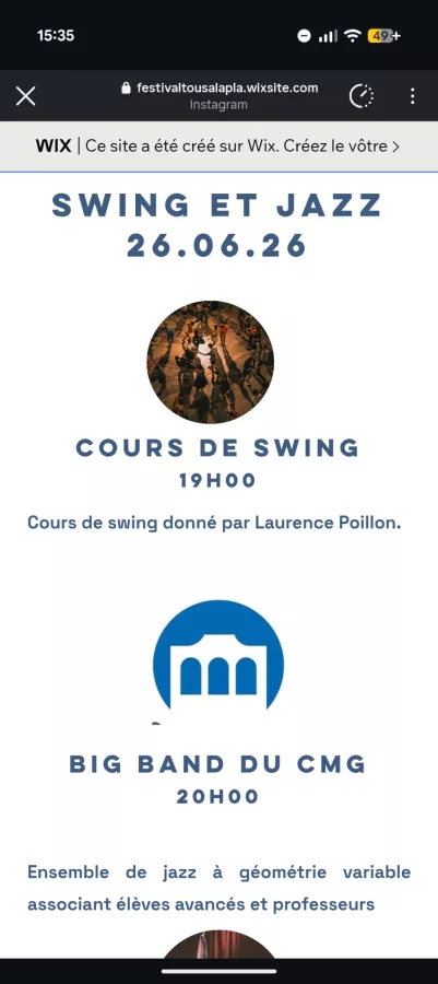 Cours de swing avec Laurence Poillon